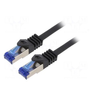 Patch cord | S/FTP | 6a | stranded | Cu | LSZH | black | 2m | 26AWG | -20÷75°C