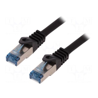 Patch cord | S/FTP | 6a | stranded | Cu | LSZH | black | 50m | 26AWG