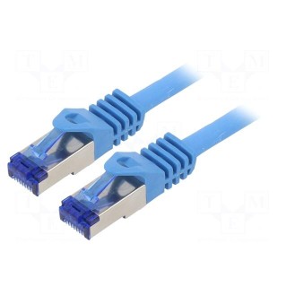 Patch cord | S/FTP | 6a | stranded | Cu | LSZH | blue | 3m | 26AWG | -20÷75°C