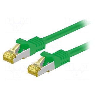 Patch cord | S/FTP | 6a | stranded | Cu | LSZH | green | 5m | 26AWG
