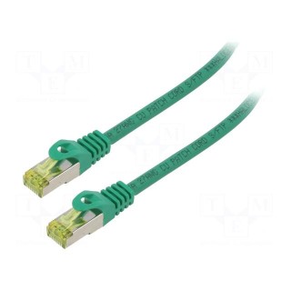Patch cord | S/FTP | 6a | stranded | Cu | LSZH | green | 0.25m | 27AWG