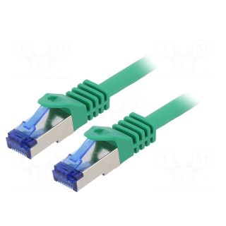 Patch cord | S/FTP | 6a | stranded | Cu | LSZH | green | 3m | 26AWG | -20÷75°C