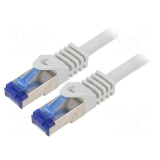 Patch cord | S/FTP | 6a | stranded | Cu | LSZH | grey | 2m | 26AWG | -20÷75°C