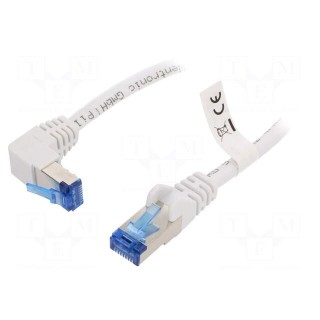 Patch cord | S/FTP | 6a | stranded | Cu | LSZH | white | 1m | 27AWG | -20÷65°C