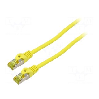 Patch cord | S/FTP | 6a | stranded | Cu | LSZH | yellow | 0.25m | 27AWG