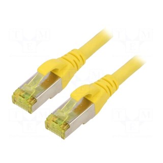 Patch cord | S/FTP | 6a | stranded | Cu | LSZH | yellow | 5m | 26AWG