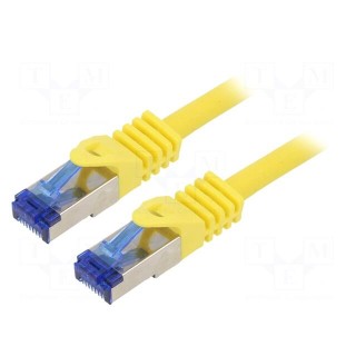 Patch cord | S/FTP | 6a | stranded | Cu | LSZH | yellow | 1m | 26AWG