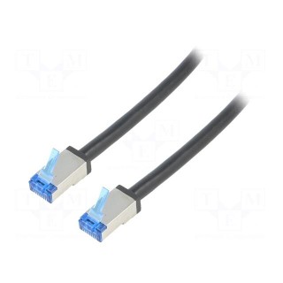 Patch cord | S/FTP | 6a | stranded | Cu | PE | black | 20m | 26AWG