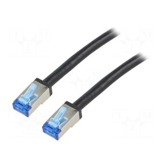 Patch cord | S/FTP | 6a | stranded | Cu | PE | black | 3m | 26AWG