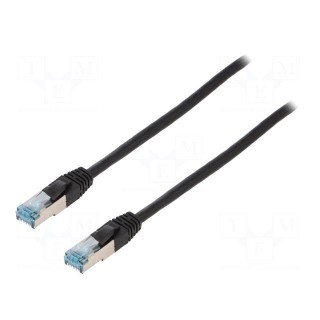 Patch cord | S/FTP | 6a | stranded | Cu | PUR | black | 30m | halogen free