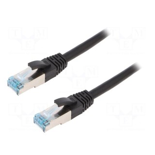 Patch cord | S/FTP | 6a | stranded | Cu | PUR | black | 40m | 27AWG | IP20