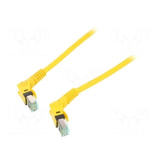 Patch cord | S/FTP | 6a | stranded | Cu | PUR | yellow | 0.5m | 27AWG