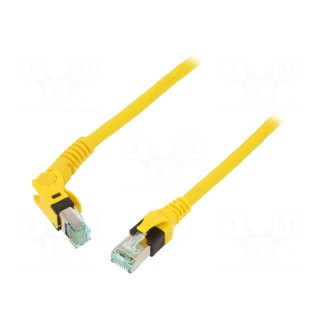 Patch cord | S/FTP | 6a | stranded | Cu | PUR | yellow | 10m | halogen free