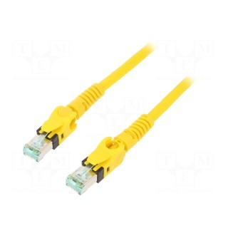 Patch cord | S/FTP | 6a | stranded | Cu | PUR | yellow | 10m | halogen free