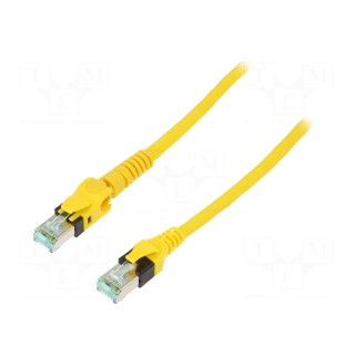 Patch cord | S/FTP | 6a | stranded | Cu | PUR | yellow | 1m | halogen free