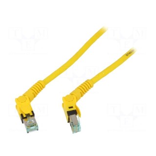 Patch cord | S/FTP | 6a | stranded | Cu | PUR | yellow | 2m | 27AWG | Cores: 8