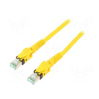 Patch cord | S/FTP | 6a | stranded | Cu | PUR | yellow | 3m | halogen free