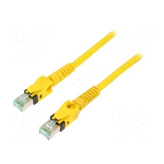 Patch cord | S/FTP | 6a | stranded | Cu | PUR | yellow | 3m | halogen free