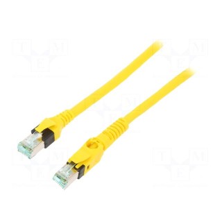 Patch cord | S/FTP | 6a | stranded | Cu | PUR | yellow | 3m | 27AWG | Cores: 8