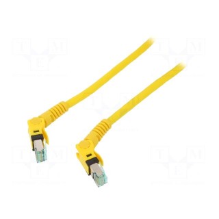 Patch cord | S/FTP | 6a | stranded | Cu | PUR | yellow | 5m | halogen free