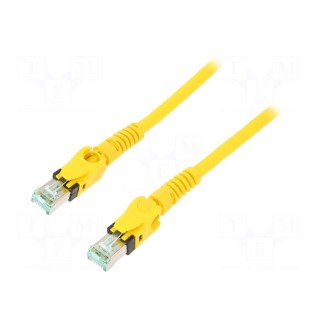 Patch cord | S/FTP | 6a | stranded | Cu | PUR | yellow | 5m | halogen free