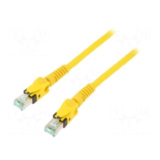 Patch cord | S/FTP | 6a | stranded | Cu | PUR | yellow | 5m | halogen free