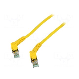 Patch cord | S/FTP | 6a | stranded | Cu | PUR | yellow | 5m | halogen free