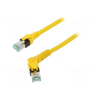 Patch cord | S/FTP | 6a | stranded | Cu | PUR | yellow | 7.5m | halogen free