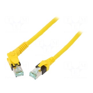 Patch cord | S/FTP | 6a | stranded | Cu | PUR | yellow | 0.5m | 27AWG