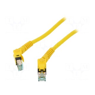 Patch cord | S/FTP | 6a | stranded | Cu | PUR | yellow | 1m | halogen free