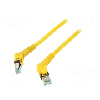 Patch cord | S/FTP | 6a | stranded | Cu | PUR | yellow | 3m | halogen free