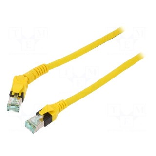 Patch cord | S/FTP | 6a | stranded | Cu | PUR | yellow | 3m | halogen free