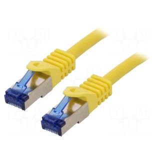 Patch cord | S/FTP | 6a | stranded | Cu | LSZH | yellow | 5m | 26AWG