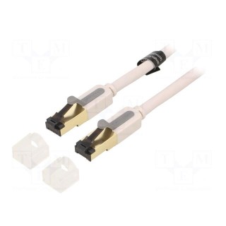 Patch cord | S/FTP | 7 | Cu | PVC | grey | 2m | RJ45 plug,both sides | 28AWG