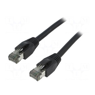 Patch cord | S/FTP | Cat 8.1 | stranded | Cu | LSZH | black | 1.5m | 26AWG