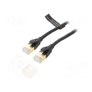 Patch cord | S/FTP | Cat 8 | Cu | PVC | black | 500mm | 30AWG | Cores: 8