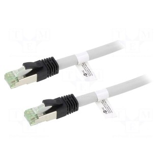 Patch cord | S/FTP | Cat 8 | stranded | Cu | LSZH | grey | 2m | 24AWG
