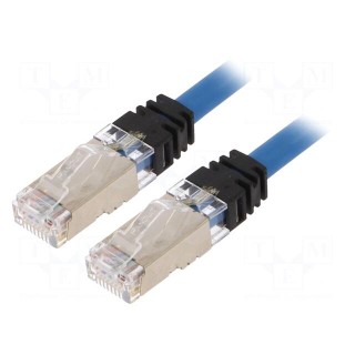 Patch cord | S/FTP,TX6A™ 10Gig | 6a | stranded | Cu | LSZH | blue | 0.5m