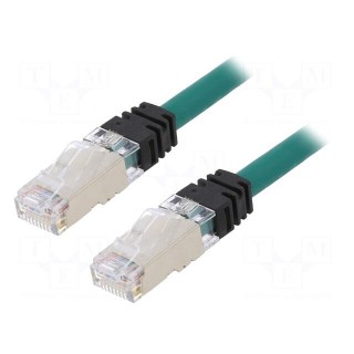 Patch cord | S/FTP,TX6A™ 10Gig | 6a | stranded | Cu | LSZH | green | 0.5m
