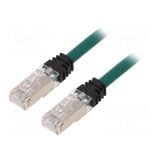 Patch cord | TX6A™ 10Gig,S/FTP | 6a | stranded | Cu | LSZH | green | 5m