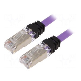 Patch cord | TX6A™ 10Gig,S/FTP | 6a | stranded | Cu | LSZH | violet | 3m