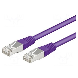 Patch cord | SF/UTP | 5e | stranded | CCA | PVC | violet | 2m | 26AWG