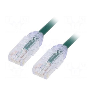 Patch cord | TX6A-28™,U/UTP | 6a | solid | Cu | LSZH | green | 5m | 28AWG