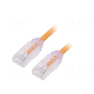 Patch cord | TX6A-28™,U/UTP | 6a | solid | Cu | LSZH | orange | 2m | 28AWG