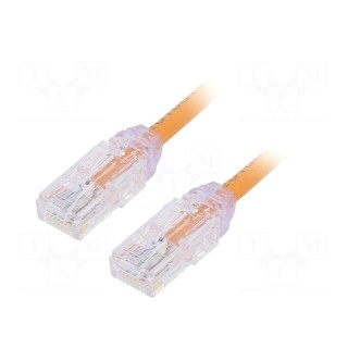 Patch cord | TX6A-28™,U/UTP | 6a | solid | Cu | LSZH | orange | 5m | 28AWG