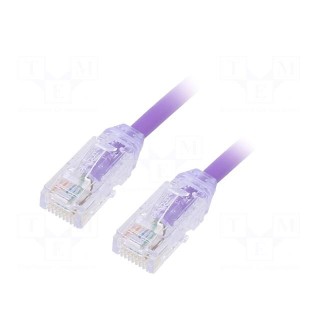 Patch cord | TX6A-28™,U/UTP | 6a | solid | Cu | LSZH | violet | 2m | 28AWG