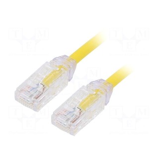 Patch cord | TX6A-28™,U/UTP | 6a | solid | Cu | LSZH | yellow | 2m | 28AWG