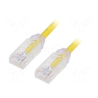 Patch cord | TX6A-28™,U/UTP | 6a | solid | Cu | LSZH | yellow | 5m | 28AWG