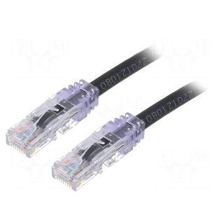 Patch cord | TX6A™ 10Gig,U/UTP | 6a | solid | Cu | PVC | black | 5m | 24AWG