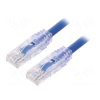Patch cord | TX6A™ 10Gig,U/UTP | 6a | solid | Cu | PVC | blue | 0.5m | 24AWG